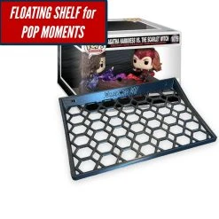SuperheroDIY Pop Moments Floating Shelf For 10W X 7D Box | Funko Pop Box Display Wall Mount | Includes Mounting Screws