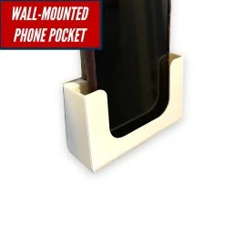 SuperheroDIY Potty Pocket Phone Holder | Wall Mounted Phone Bracket For When You're Taking Care Of Business! Comes With Command Strips!