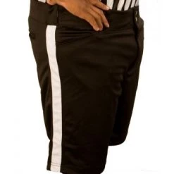 Smitty Officials Apparel Smitty Black Football Shorts With White Stripe