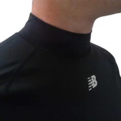 New Balance Referee And Umpire Shoes New Balance Challenger Mock Neck Short Sleeve Compression Shirt -smitty shop tmmt717 NB MOCK close up neck