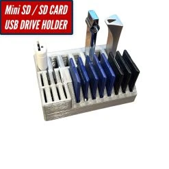 SuperheroDIY Ultimate Flash Drive Holder SD Card Holder MiniSD Holder | SD Card Organizer Flash Drive Organizer USB Drive Holder MiniSD Organizer