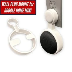 SuperheroDIY Wall Plug Mount For Google Home Mini 2nd Gen Smart Speaker | Minimalistic Wall Mounted Google Home Mini Holder